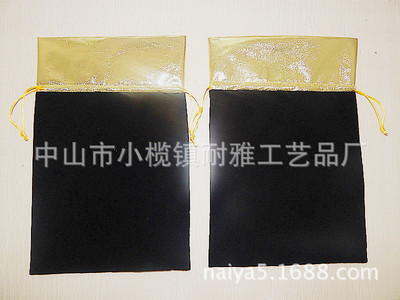 高端礼品金葱绒布束口袋高档金色logo饰品袋绒布袋佳基底植绒袋 - 高端礼品金葱绒布束口袋高档金色logo饰品袋绒布袋佳基底植绒袋厂家 - 高端礼品金葱绒布束口袋高档金色logo饰品袋绒布袋佳基底植绒袋价格 - 中山市小榄镇耐雅工艺品厂 - 