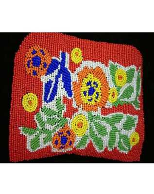 服装绣珠领花加工厂/手钩花边绣珠领花来料加工